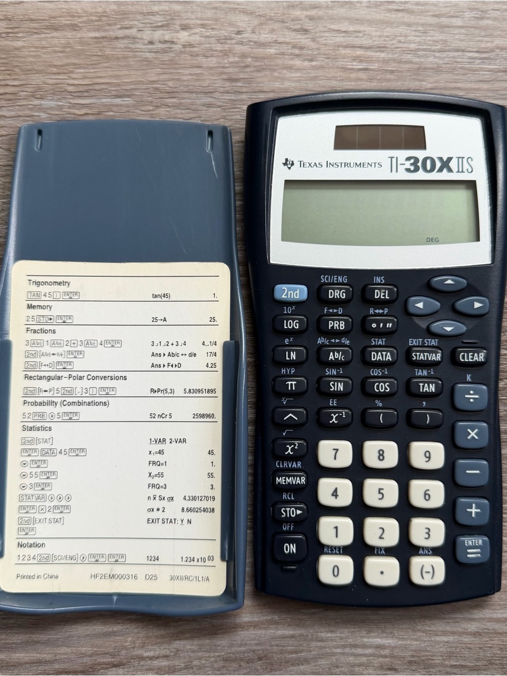 Texas Instruments TI-30X IIS Scientific Calculator with Blue Cover